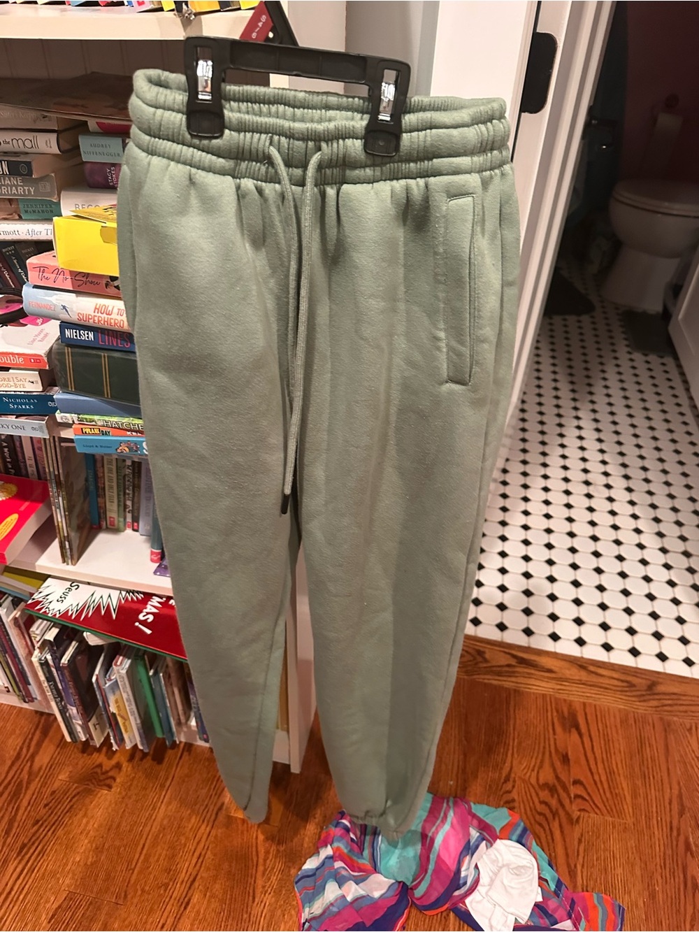 Light Sage Green Drawstring Sweatpants
